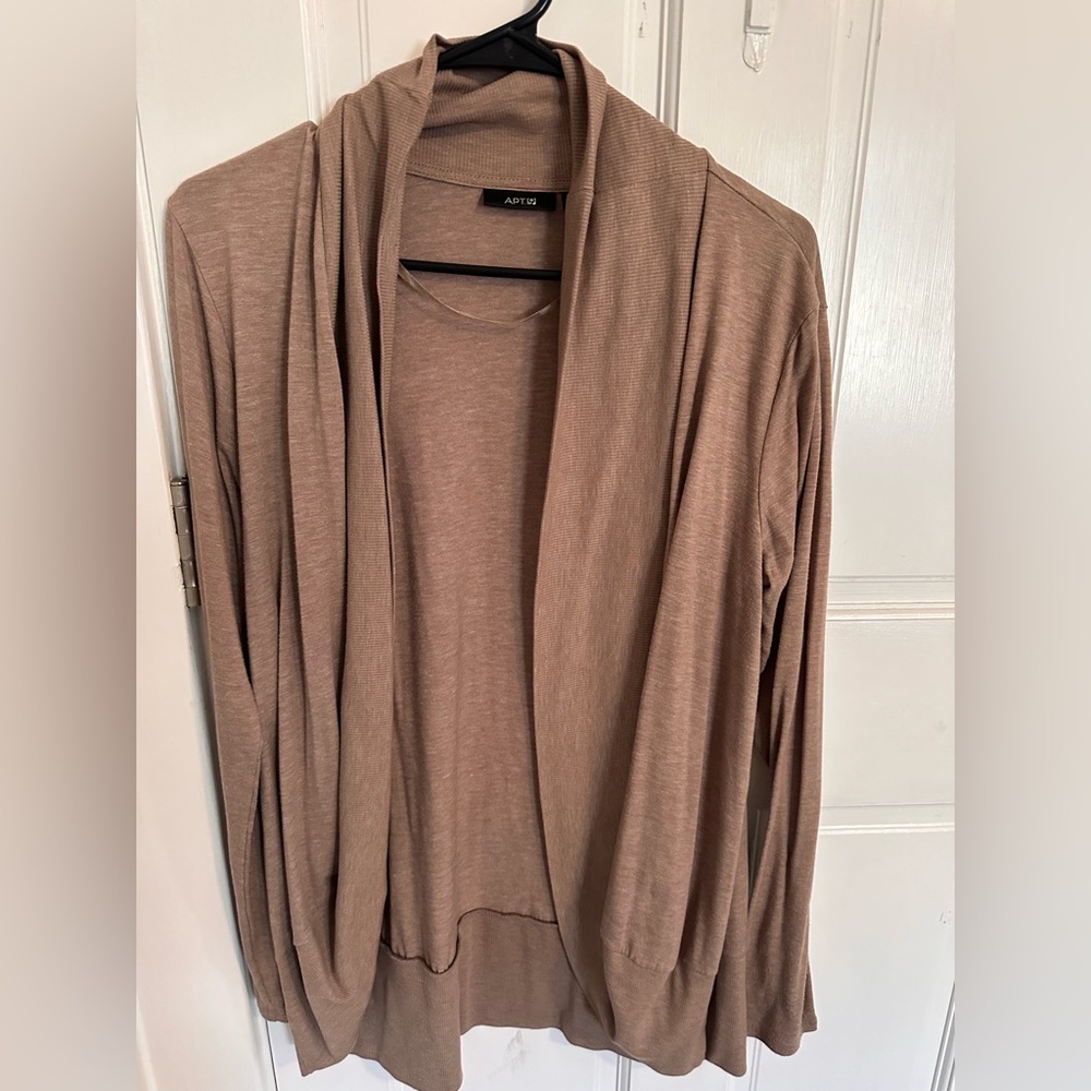 APT 9 BROWN CARDIGAN SWEATER - SIZE M
